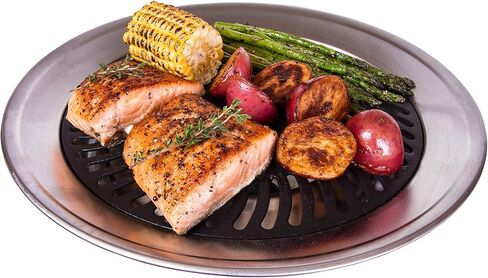 Kitchen + Home Stove Top Smokeless Grill, Indoor/Outdoor BBQ Grill Pan with Double Coated Non-Stick Surface and Burner Liners in Saudi Arabia