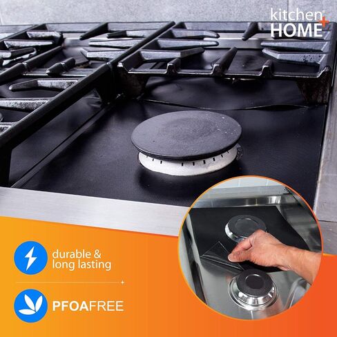 Kitchen + Home Stove Top Smokeless Grill, Indoor/Outdoor BBQ Grill Pan with Double Coated Non-Stick Surface and Burner Liners in Saudi Arabia