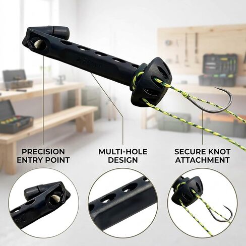 Magnetic Fly Threader, Magnetic Fly Threader & Knot Tying Tool, Fly Fishing Accessories with Strong Magnets for Easy Line Threading, Two-Pack Black Tools for Fishing Lovers and Starters in Saudi Arabia