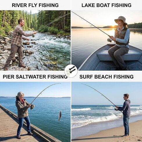 Magnetic Fly Threader, Magnetic Fly Threader & Knot Tying Tool, Fly Fishing Accessories with Strong Magnets for Easy Line Threading, Two-Pack Black Tools for Fishing Lovers and Starters in Saudi Arabia