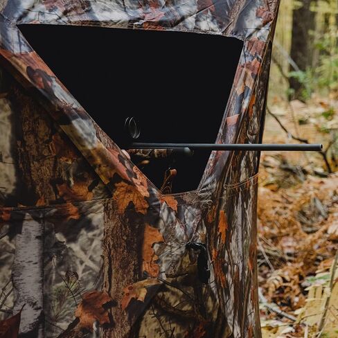 Barronett Blinds® Road Runner, Portable Hunting Blind, Pop-Up Hub Blind, Zipperless Windows, Lightweight, 2-Person, Bloodtrail® Woodland, 67" x 71" x 71", RR200BT in Saudi Arabia