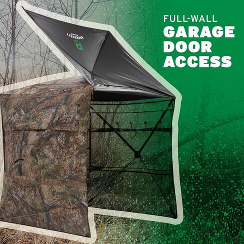 Barronett Blinds® Insight™ 350 See-Through Hunting Blind — View-Through Fabric, Silent Panoramic Shooting Windows, Fence-Line Camo™, Blaze Orange Safety Panels, 92" x 92" x 80", NS350FT in Saudi Arabia