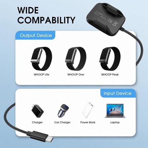 Charger Compatible with Whoop 5.0 One, Peak, Life/Whoop MG Basic Charger | 3.3Ft/1m USB Charging Cable Cord for Whoop 5.0 Health & Fitness Wearable, Not Compatible with WHOOP4.0 in Saudi Arabia