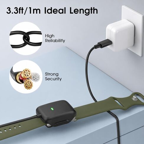 Charger Compatible with Whoop 5.0 One, Peak, Life/Whoop MG Basic Charger | 3.3Ft/1m USB Charging Cable Cord for Whoop 5.0 Health & Fitness Wearable, Not Compatible with WHOOP4.0 in Saudi Arabia