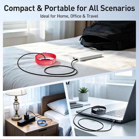 USB-C Magnetic Charger Cable for Google Fitbit Air, 3.3FT Replacement Cord | Strong Magnetic Suction, Stable Fast Charging, Anti-Break Flexible Cord, Universal Type-C Charging Supply in Saudi Arabia