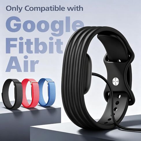 2-Pack Fast USB-A Charger for Google Fitbit Air, Magnetic Replacement Cable | Charging Cable for Screenless Activity Tracker, 3.3ft Portable Charging Cord, Quick Durable Charge Dock in Saudi Arabia
