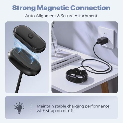 2-Pack Fast USB-A Charger for Google Fitbit Air, Magnetic Replacement Cable | Charging Cable for Screenless Activity Tracker, 3.3ft Portable Charging Cord, Quick Durable Charge Dock in Saudi Arabia