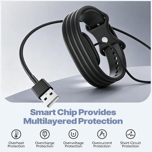 2-Pack Fast USB-A Charger for Google Fitbit Air, Magnetic Replacement Cable | Charging Cable for Screenless Activity Tracker, 3.3ft Portable Charging Cord, Quick Durable Charge Dock in Saudi Arabia