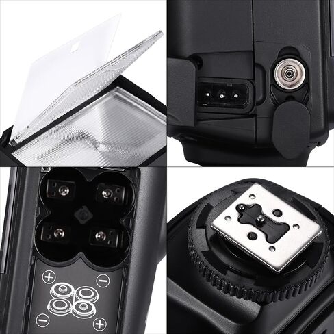 Powerextra Professional DF-400 Speedlite Camera Flash for Canon Nikon Pentax Samsung Fujifilm Olympus Panasonic Sigma Minolta Leica Ricoh DSLR Cameras and Digital Cameras with Single-Contact Hotshoe in Saudi Arabia
