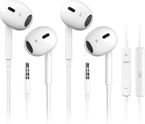 Antool Wired Earbuds,【Ultra Clear Calls & no Noise】 Headphones Earbuds Wired 3.5mm, in-Ear Earphones with Mic, Compatible with iPhone/iPad/Android/Laptop/PC 【2 Pack】 in Saudi Arabia