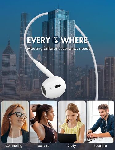 Antool Wired Earbuds,【Ultra Clear Calls & no Noise】 Headphones Earbuds Wired 3.5mm, in-Ear Earphones with Mic, Compatible with iPhone/iPad/Android/Laptop/PC 【2 Pack】 in Saudi Arabia