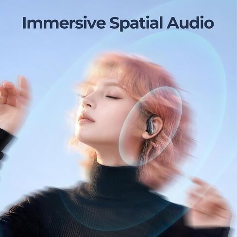 GNMN Wireless Earbuds Bluetooth Headphones 90 Hrs Playtime Ear Buds with Hi-Res Stereo Deep Bass Power Display Earphones with Earhooks Waterproof Transparency Headset Sports/Running in Saudi Arabia