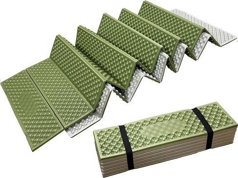 Foam Sleeping Pad Camping 77.1″ x 24″ Insulated Mat Foldable Ultralight | Heat reflecting underside with aluminum coating, water resistant Sleeping Mat, for Backpacking, thickness about 0.78 inches in Saudi Arabia