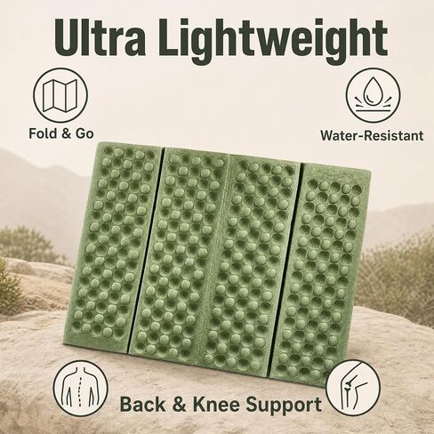 2Pack Camping Mats Folding Foam Mats Waterproof Sitting Carpet Seat Cushion for Outdoor Camping Picnic Park,Green in Saudi Arabia