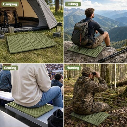 2Pack Camping Mats Folding Foam Mats Waterproof Sitting Carpet Seat Cushion for Outdoor Camping Picnic Park,Green in Saudi Arabia