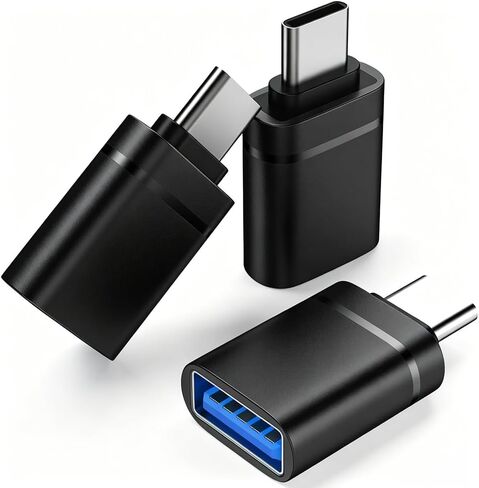 USB C to USB Adapter 3-Pack USB C Male to USB 3.0 Female Adapter Compatibllity for iMac 2021 for iPad Pro 2021 for MacBook Pro 2020 for MacBook Air 2020 and Other Type C or Thunderbolt 3 Devices gray in Saudi Arabia