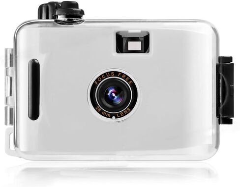 Vintage Waterproof Film Camera Exquisite Portable Retro Camera for Travel Perfect for Kids and Adults (White and black shell official standard) in Saudi Arabia