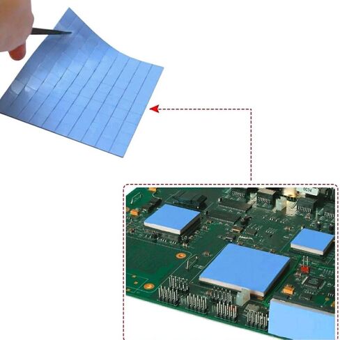 Xiaokeis 100 Pcs Thermal Conductive Silicone Pads, Soft Cooling Thermal Pad Silicone Thermal Pads for Laptop, Heatsink, GPU, CPU, LED (Size:10mmx10mmx1mm) in Saudi Arabia