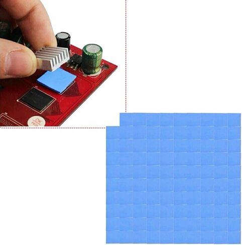 Xiaokeis 100 Pcs Thermal Conductive Silicone Pads, Soft Cooling Thermal Pad Silicone Thermal Pads for Laptop, Heatsink, GPU, CPU, LED (Size:10mmx10mmx1mm) in Saudi Arabia