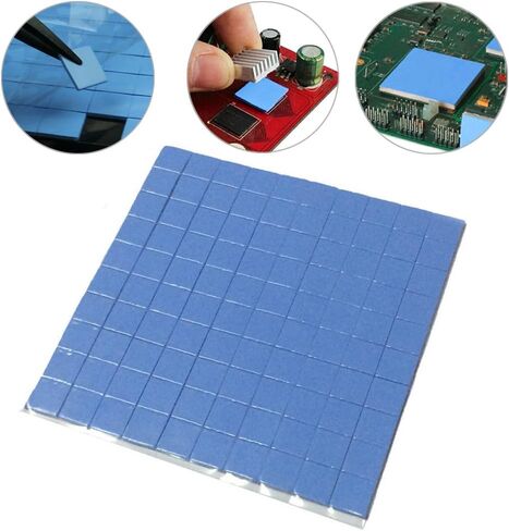 Xiaokeis 100 Pcs Thermal Conductive Silicone Pads, Soft Cooling Thermal Pad Silicone Thermal Pads for Laptop, Heatsink, GPU, CPU, LED (Size:10mmx10mmx1mm) in Saudi Arabia