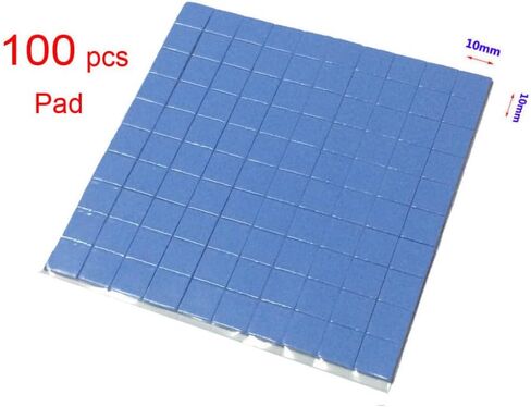 Xiaokeis 100 Pcs Thermal Conductive Silicone Pads, Soft Cooling Thermal Pad Silicone Thermal Pads for Laptop, Heatsink, GPU, CPU, LED (Size:10mmx10mmx1mm) in Saudi Arabia