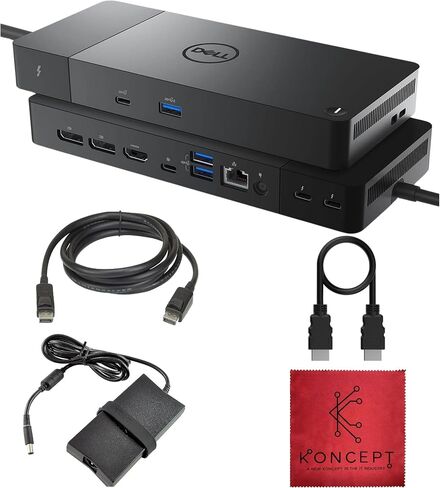WD22TB4 Dell Thunderbolt 4 Dock, 40Gbps Docking Station USB-C USB-A | 13-Port Thunderbolt 4 Dock with 40Gbps Speed, 130W Power Delivery, 4K Multi-Monitor Support & Gigabit Ethernet in Saudi Arabia