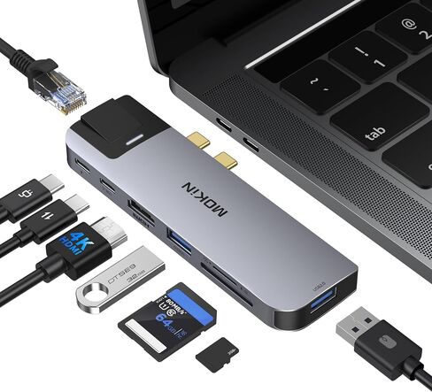 محول MOKiN USB C متعدد المنافذ لجهاز MacBook Pro/Air مع Thunderbolt3 Hub in Kuwait