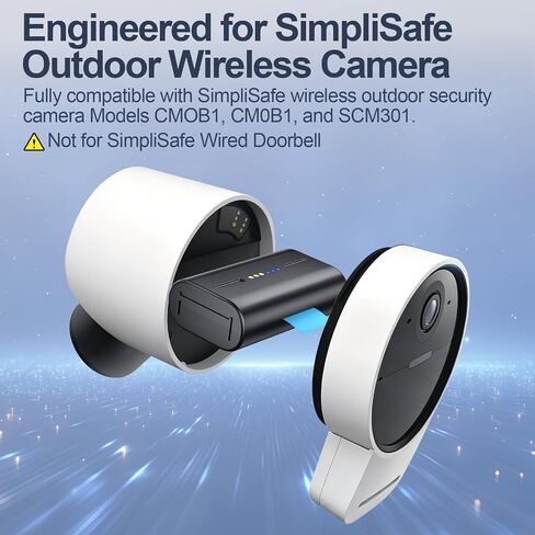 anegine Extra Outdoor Camera Battery Pack 8000mAh with USB-C Charging Cable for SimpliSafe Wireless Outdoor Security Cameras (2-Pack) in Saudi Arabia