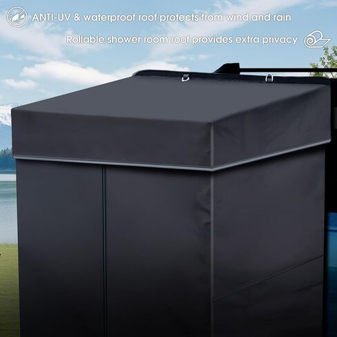 Shower Awning Tent with Roof 3ft x 3ft and LED Light for Camping Privacy | UV-Resistant & Waterproof, with Storage Bag, Camping Restroom Bathroom, Privacy Shelter in Saudi Arabia