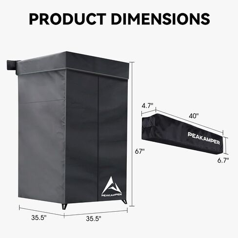 Shower Awning Tent with Roof 3ft x 3ft and LED Light for Camping Privacy | UV-Resistant & Waterproof, with Storage Bag, Camping Restroom Bathroom, Privacy Shelter in Saudi Arabia