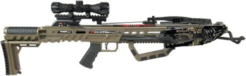 Killer Instinct Lethal 405HD Crossbow Kit 3-Pack Bundle | 8 Hypr-V Crossbow Bolts, Fixed-Blade Steel Tip 100-Grain Hunting, Redesigned Stock, Anti-Dry Fire Safety Feature in Kuwait