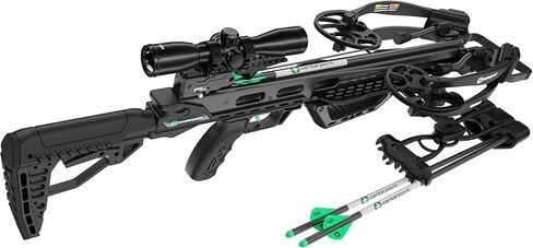 CenterPoint Hellion 400 FPS 185 LBS Compound Crossbow - 8 Inch Cocked Ultra Compact with CNC Aluminum Rails | Powerful 185 lbs draw – Ultra compact 8 inch width – Machined CNC aluminum rails in Saudi Arabia