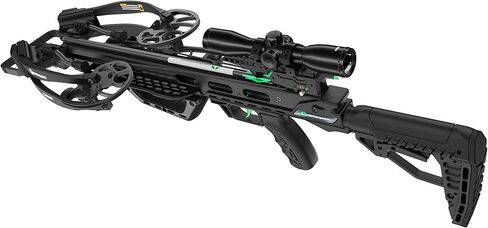 CenterPoint Hellion 400 FPS 185 LBS Compound Crossbow - 8 Inch Cocked Ultra Compact with CNC Aluminum Rails | Powerful 185 lbs draw – Ultra compact 8 inch width – Machined CNC aluminum rails in Saudi Arabia