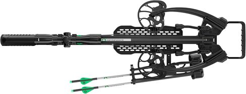 CenterPoint Hellion 400 FPS 185 LBS Compound Crossbow - 8 Inch Cocked Ultra Compact with CNC Aluminum Rails | Powerful 185 lbs draw – Ultra compact 8 inch width – Machined CNC aluminum rails in Saudi Arabia