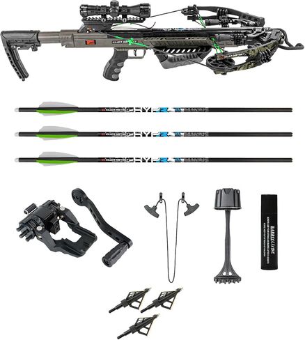Killer Instinct BOSS 405 Crossbow Bundle | Crank, Dead Silent Crank Compact-Narrow LD Sled, Broadheads, Adjustable design, Lightweight design, (3 items) in Kuwait
