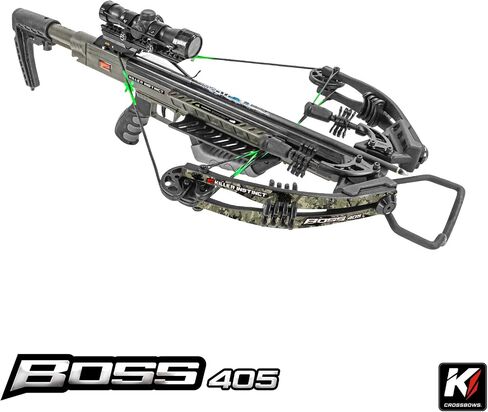 Killer Instinct BOSS 405 Crossbow Bundle | Crank, Dead Silent Crank Compact-Narrow LD Sled, Broadheads, Adjustable design, Lightweight design, (3 items) in Kuwait