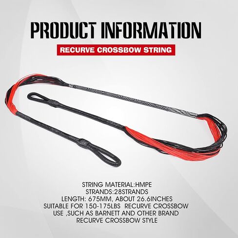 Recurve Crossbow String 26.5" 150-175 lbs Replacement String for Hunting Crossbow in Saudi Arabia