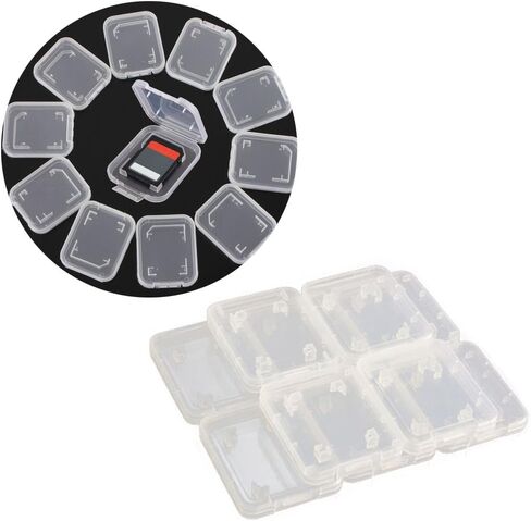 20pcs Plastic Memory Card Storage Case Compatible with SD MMC/SDHC PRO Duo White (20 PCS) in Saudi Arabia