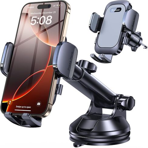 Romuto Phone Holders for Your Car Phone Holder Mount【Super Suction】Cell Phone Holder for Car Accessories for Women Men【360° Adjustable】Suction Phone Mount for Car, Window, Bathroom for iPhone Samsung in Saudi Arabia