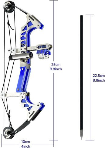 Laser Compound Bow Training Bow Toy Bow Outdoor Sports Competition Special Training Concentration Cultivating Patience Stainless Steel Material Length 10 inches in Kuwait