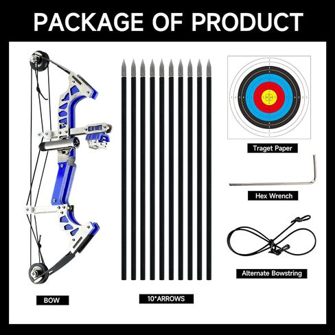 Laser Compound Bow Training Bow Toy Bow Outdoor Sports Competition Special Training Concentration Cultivating Patience Stainless Steel Material Length 10 inches in Kuwait