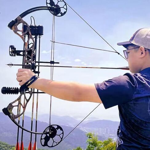 Compound Bow Package for Adults and Teens,19-70 Lbs Draw Weight Adjustable,19"-30" Draw Length,Limbs Made in USA,Archery Bow and Arrow Set,up to 320 fps, Let Off 75%2024 New in Saudi Arabia