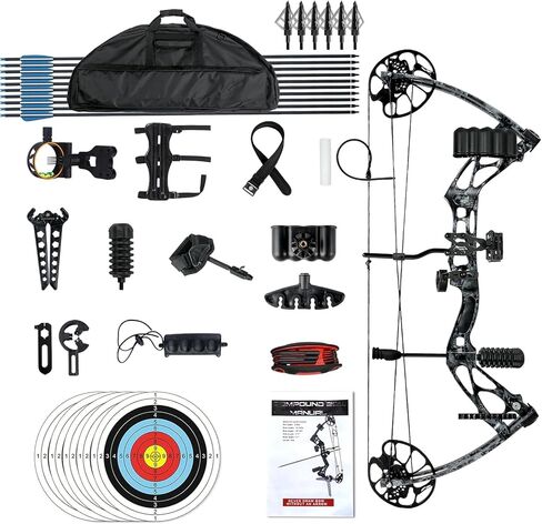 Compound Bows Draw Weight 30-70lbs Ready to Shoot, Bow and Arrow Set for Adults, Archery Set Come with All The Accessories in Saudi Arabia