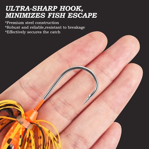 Bass Spinner Baits Fishing Lures | Spinner Baits for Bass Fishing Hard Metal Buzzbait jigs with Skirt for bass pike trout salmon Lures Spinnerbait Swimbait in Saudi Arabia