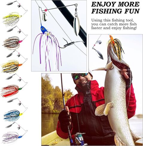 Bass Spinner Baits Fishing Lures | Spinner Baits for Bass Fishing Hard Metal Buzzbait jigs with Skirt for bass pike trout salmon Lures Spinnerbait Swimbait in Saudi Arabia