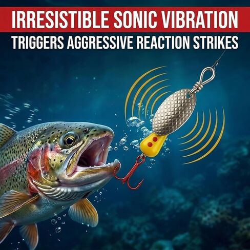 Spinning Fishing Lures for Freshwater – Inline Spinner 3-Pack for Trout, Salmon, Panfish, Bass, Crappie & Perch in Saudi Arabia