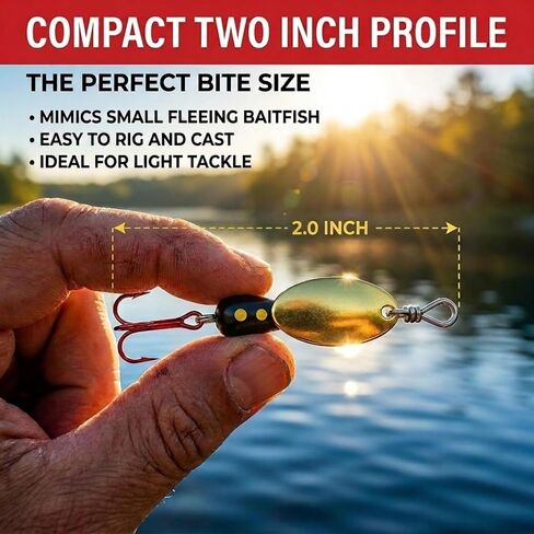 Spinning Fishing Lures for Freshwater – Inline Spinner 3-Pack for Trout, Salmon, Panfish, Bass, Crappie & Perch in Saudi Arabia