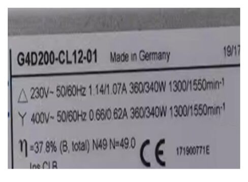 Centrifugal Fan G4D200-CL12-01 50/60Hz 360/340W 230V 1.14/1.07A 1300/1550r/min in Kuwait