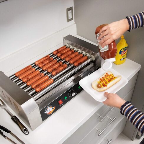 RollerDog Big 18 Stainless Steel Hotdog Roller with Drip Tray (RK4749K) in Saudi Arabia