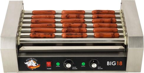 RollerDog Big 18 Stainless Steel Hotdog Roller with Drip Tray (RK4749K) in Saudi Arabia